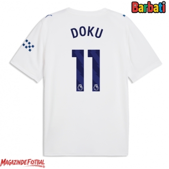 Manchester City Jeremy Doku #11 Tricou Fotbal Replică 2026-27 Barbati Treilea